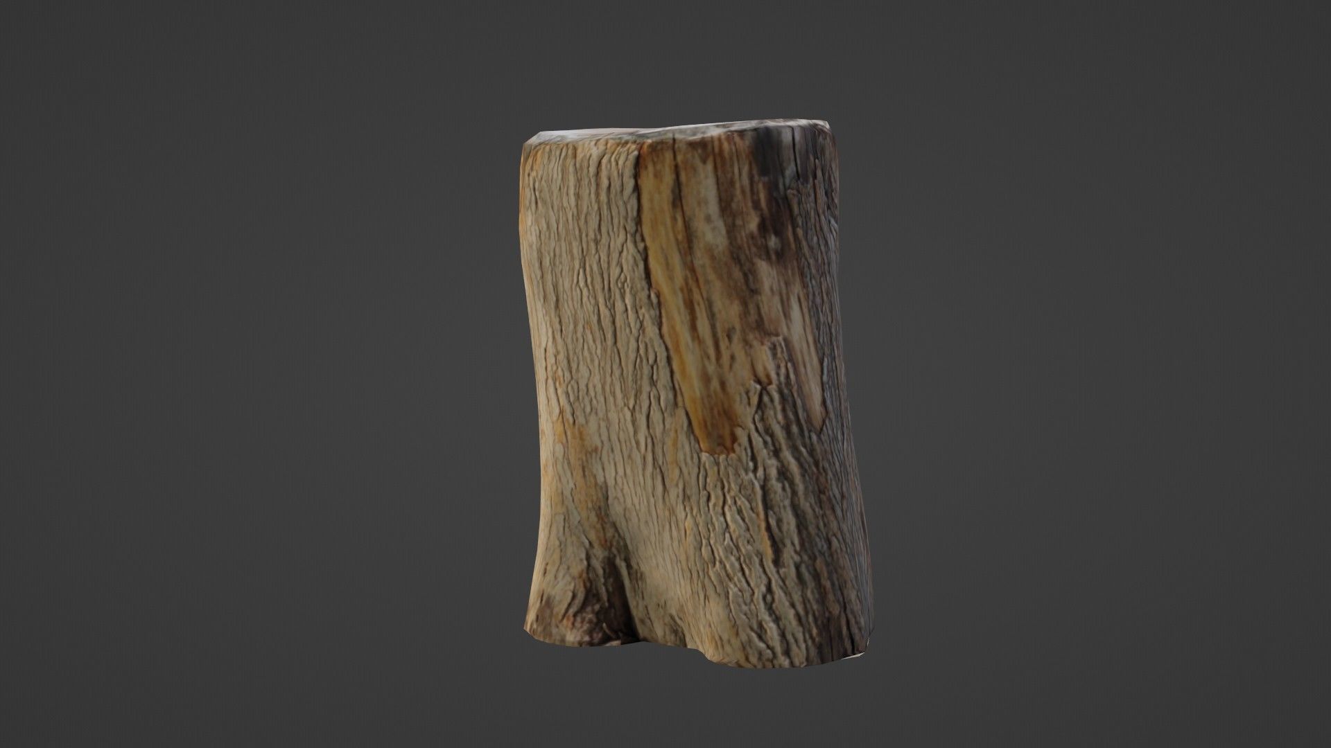 Scanned Log Low-poly 3D model_6