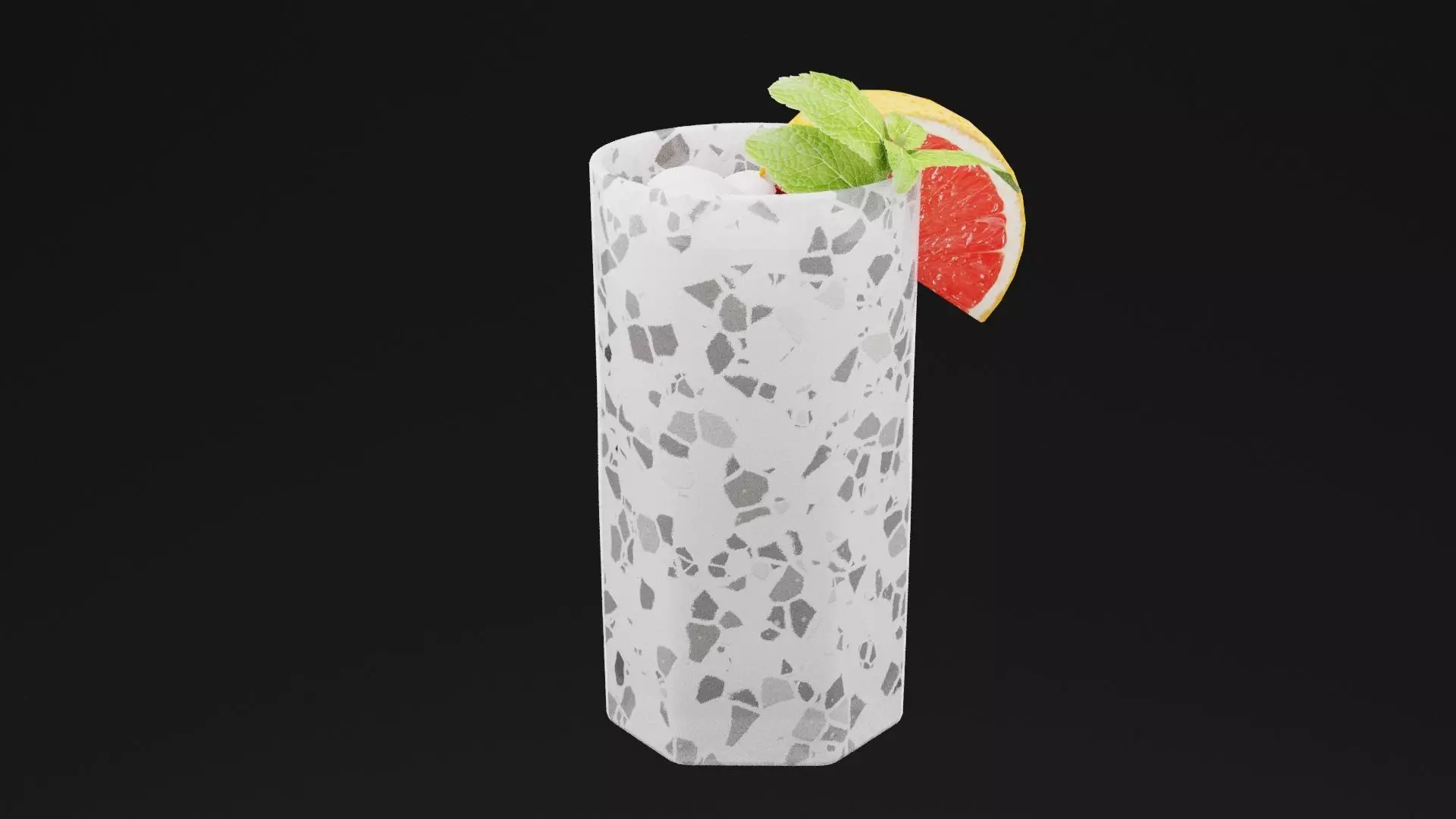 Minty Punch Drink Low-poly 3D model