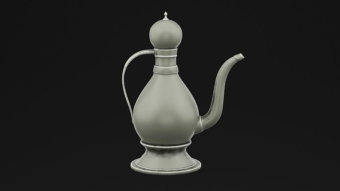 Metallic Jar Low-poly 3D model