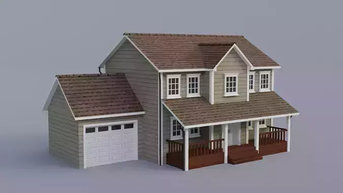 Low Poly house 5 Low-poly 3D model