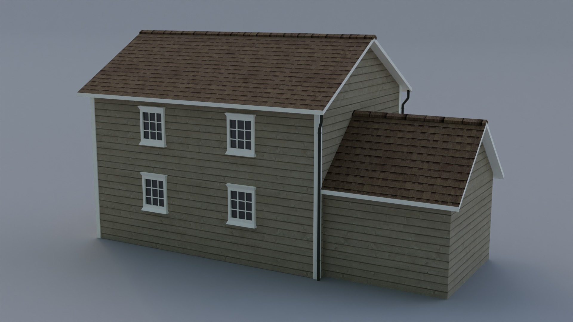 Low Poly house 5 Low-poly 3D model_7