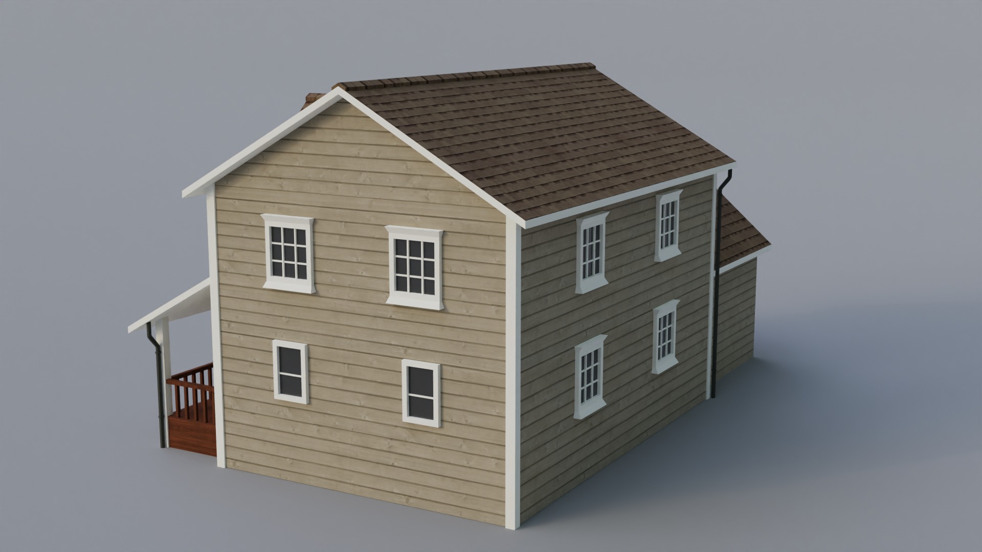 Low Poly house 5 Low-poly 3D model_5