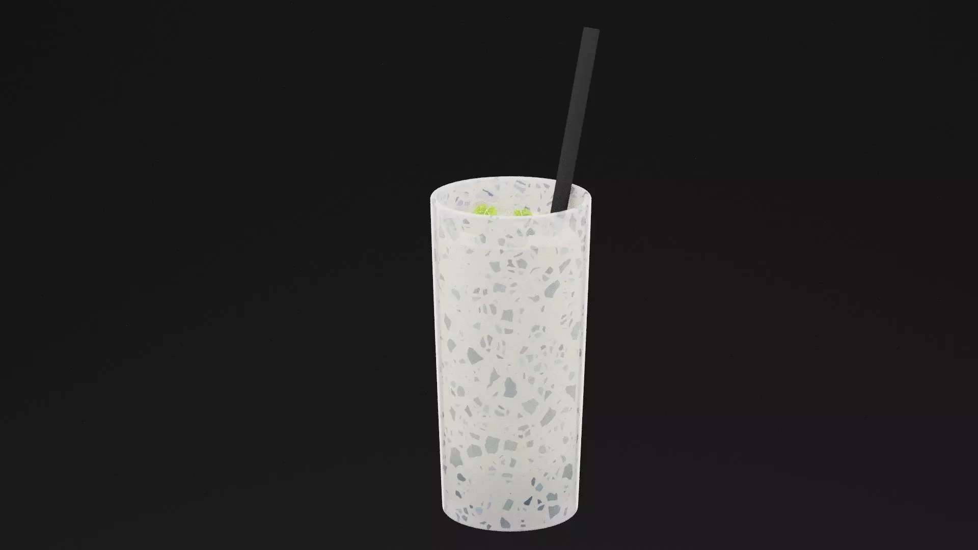 Lime Mint Cocktail Low-poly 3D model