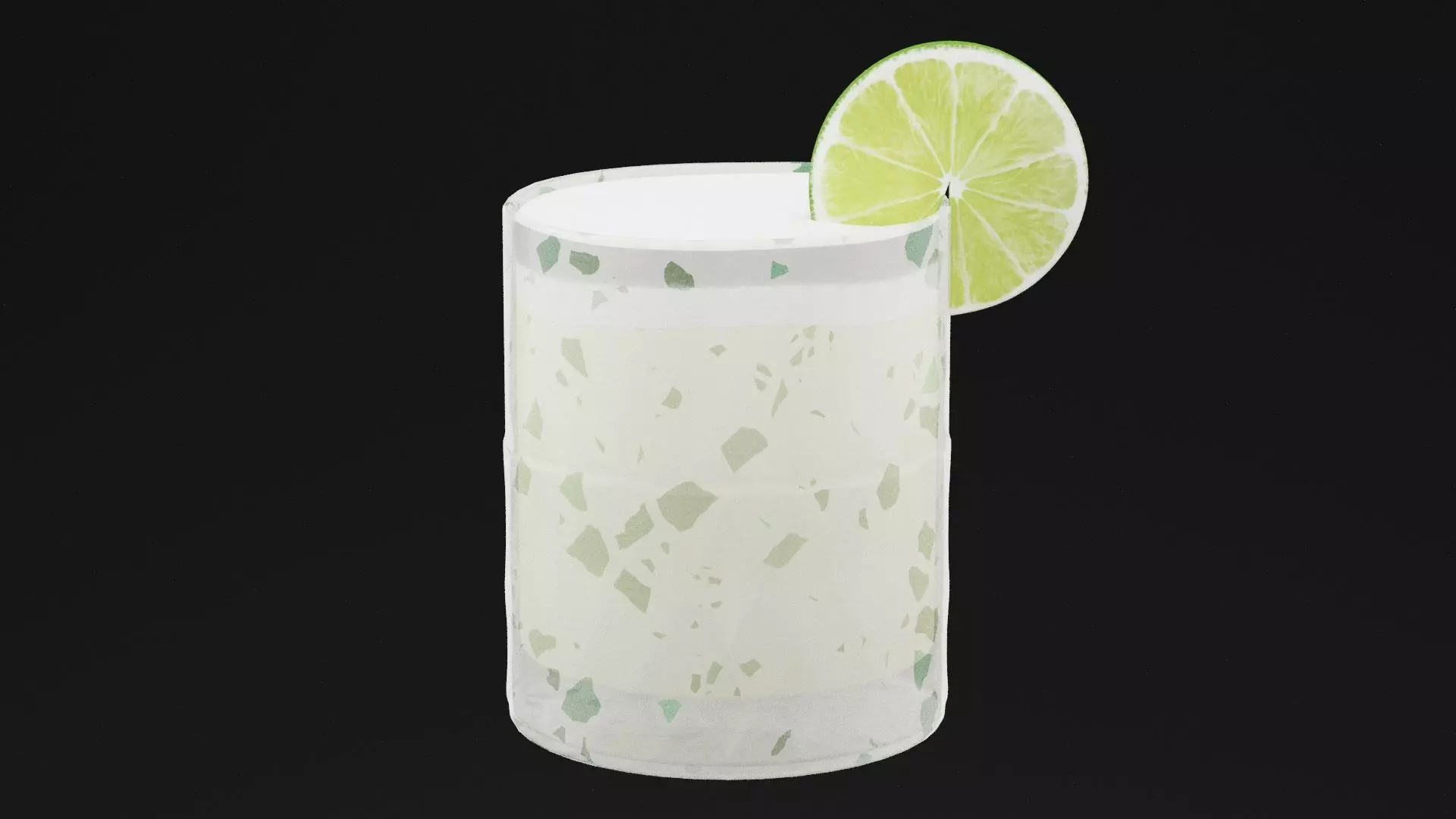 Lime Cocktail Vodka Low-poly 3D model