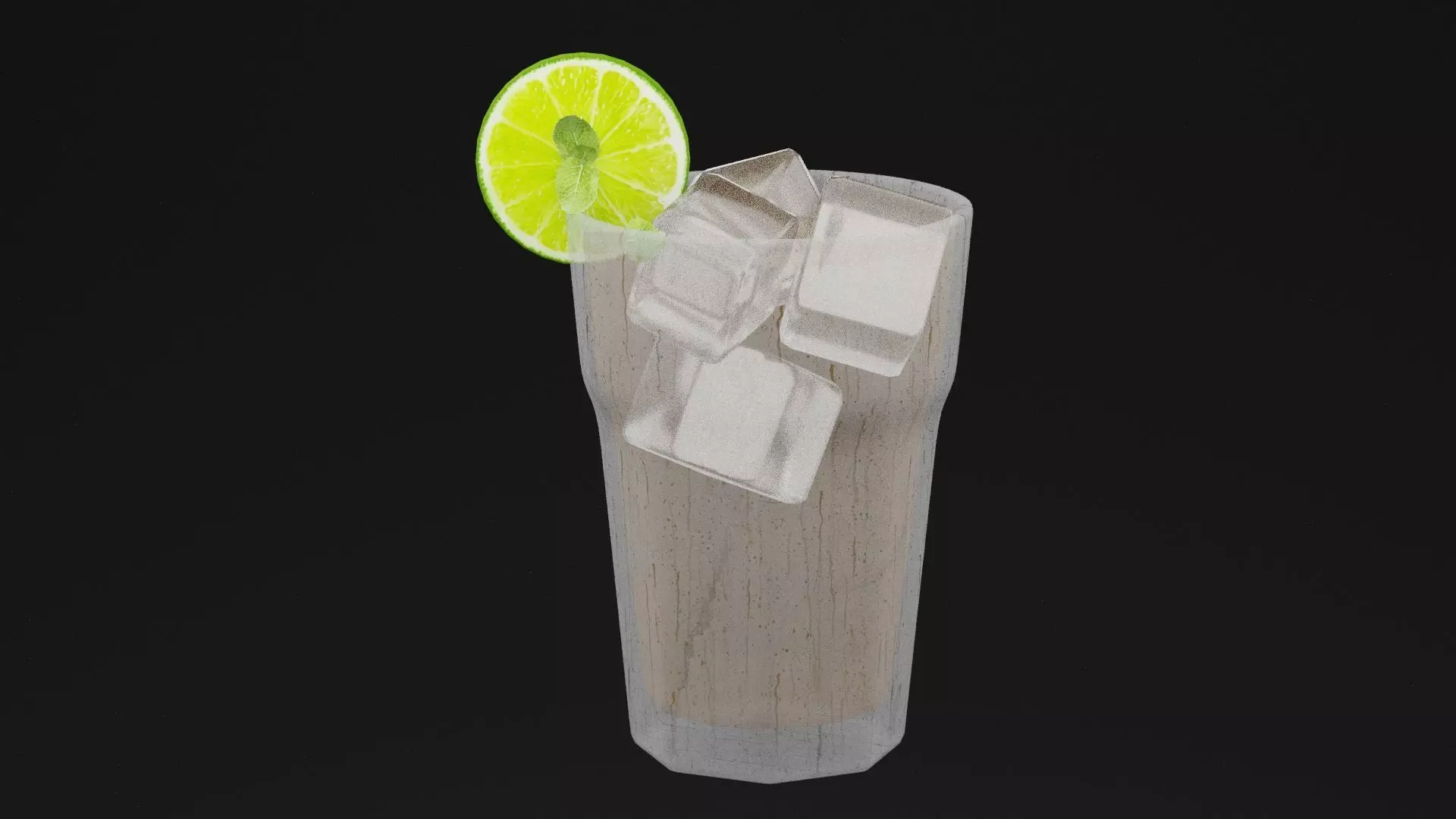 Lemon Ice Cooler Low-poly 3D model