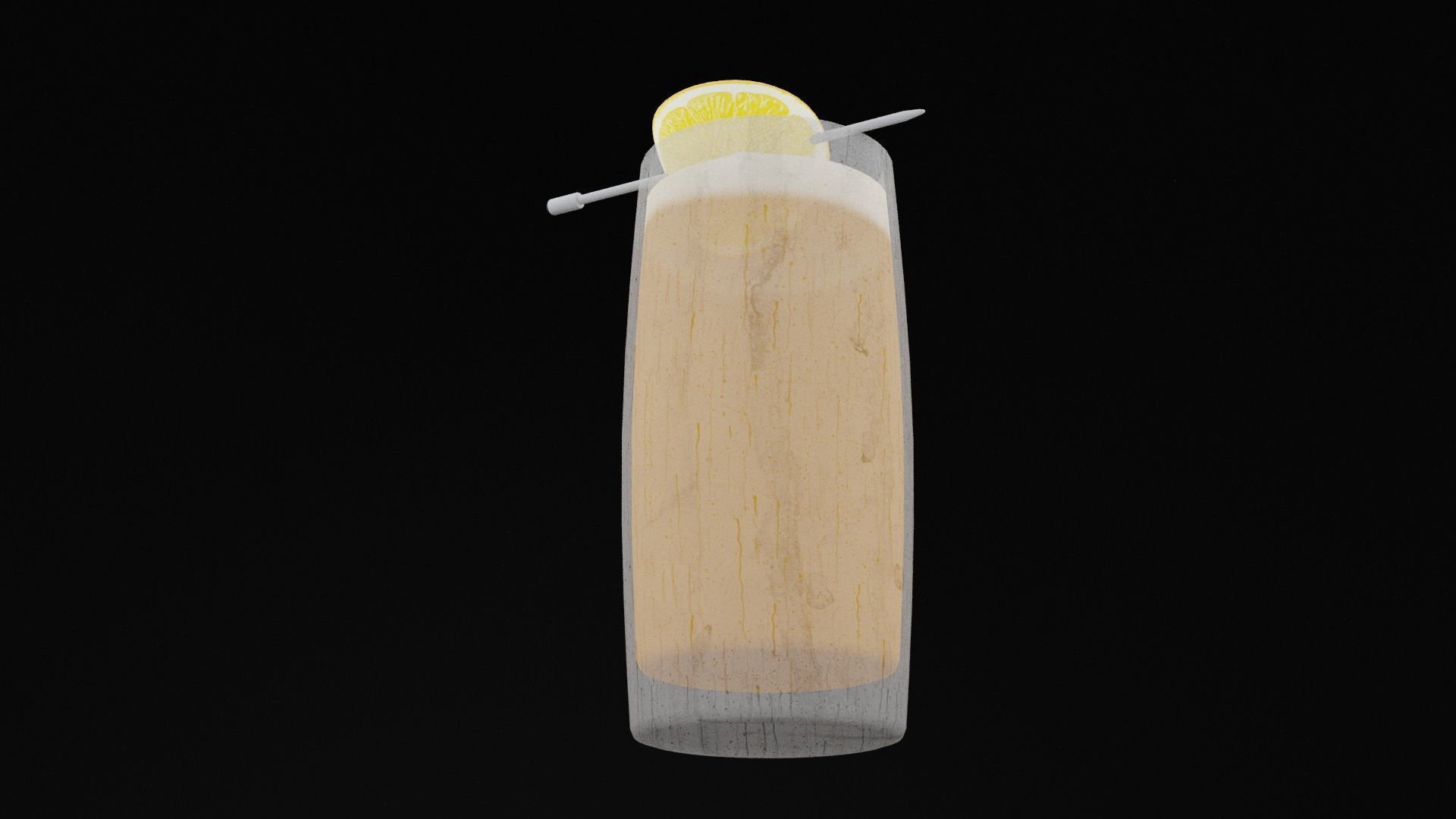 Lemon Delight Drink Low-poly 3D model_5