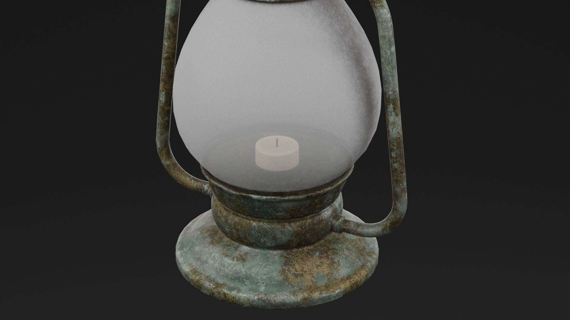 Iron Lantern Low-poly 3D model_4