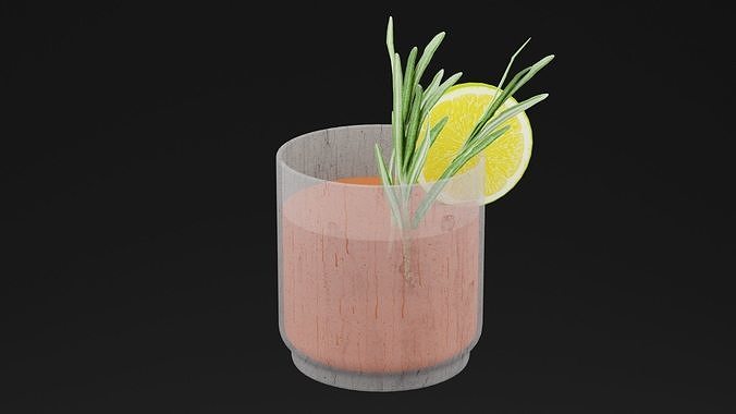 Herbal Zest Juice Low-poly 3D model
