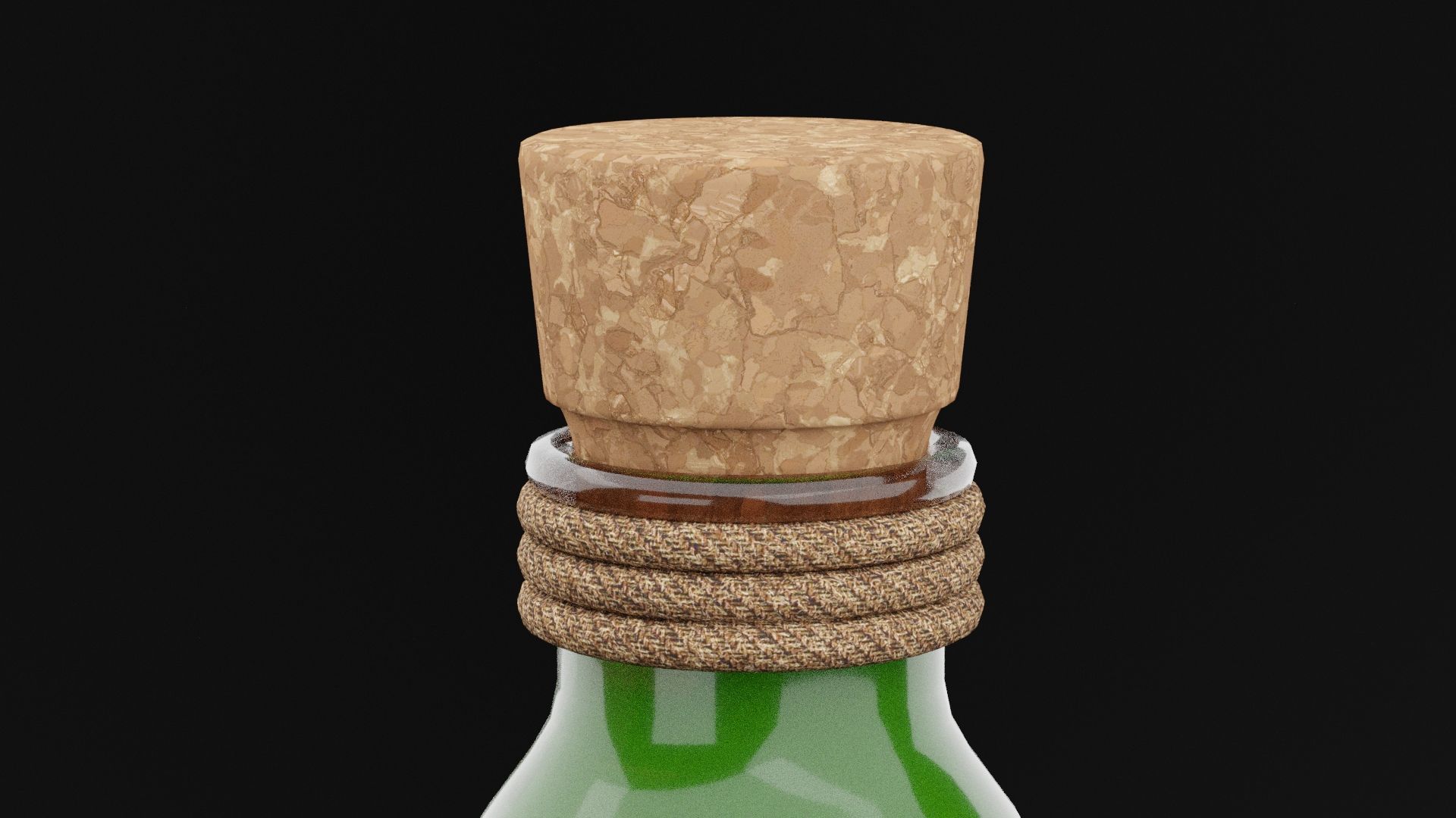 Green Elixir Low-poly 3D model_1