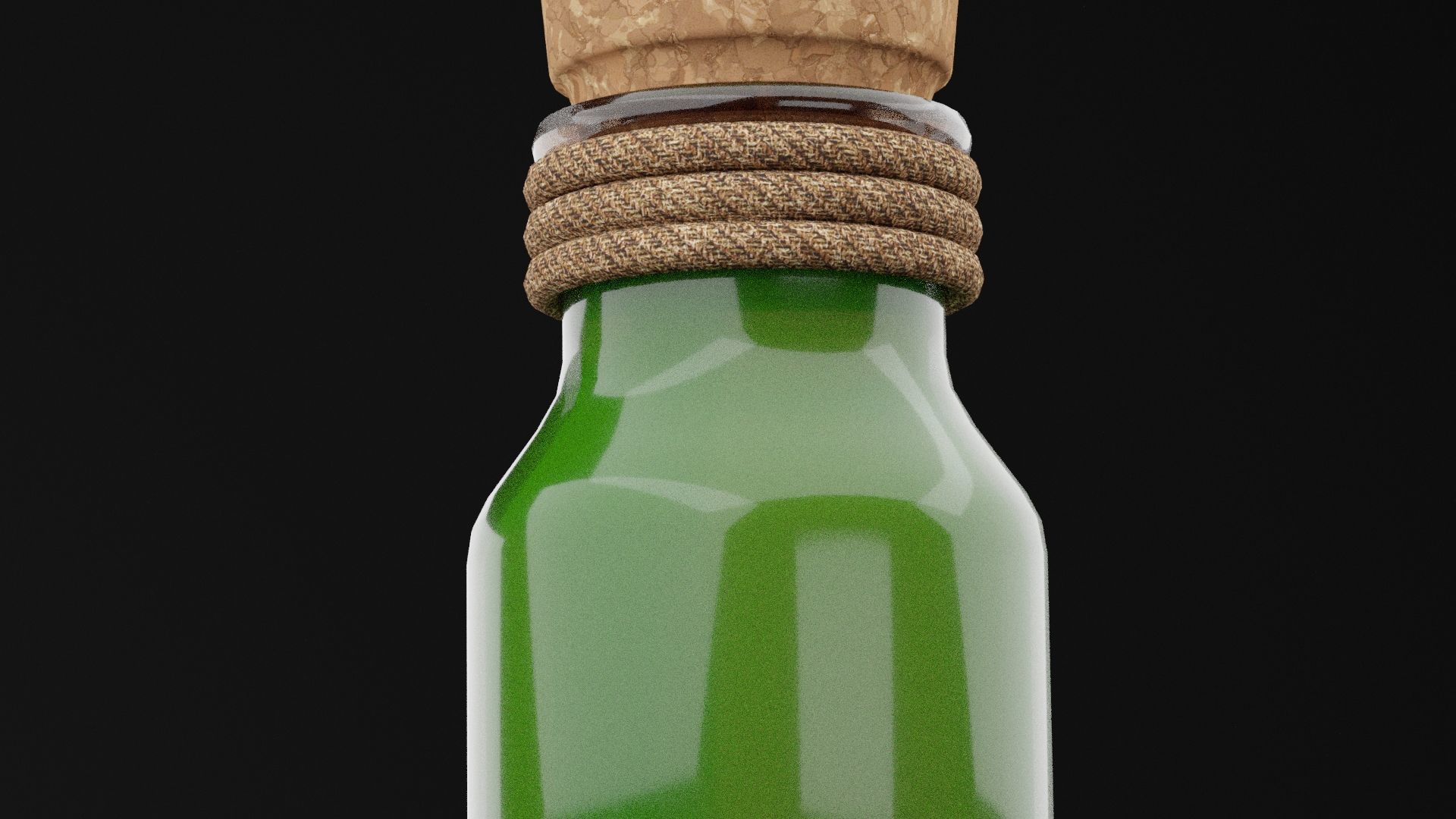 Green Elixir Low-poly 3D model_3