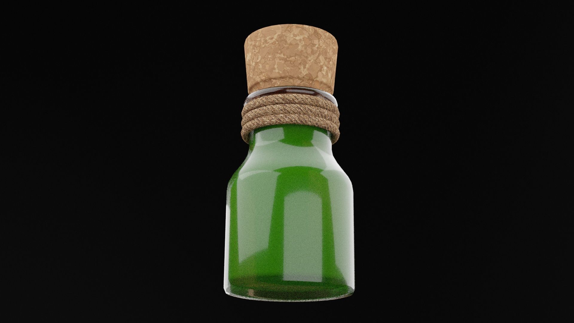 Green Elixir Low-poly 3D model_5