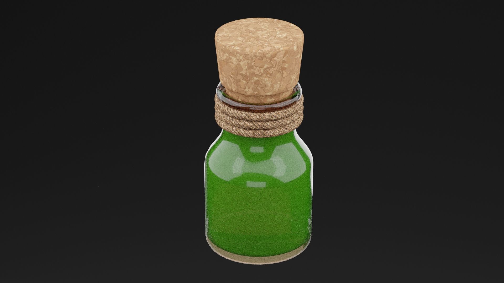 Green Elixir Low-poly 3D model_4