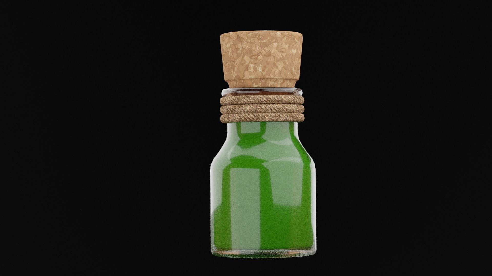 Green Elixir Low-poly 3D model_2