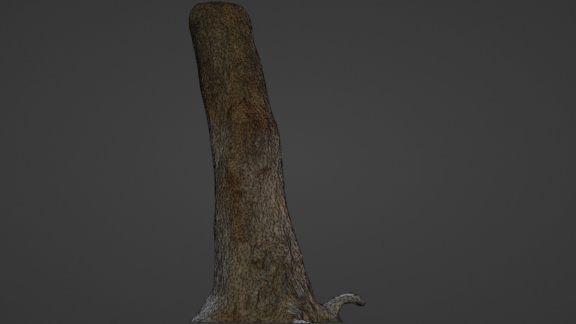 Tree Trunk Low-poly 3D model_2