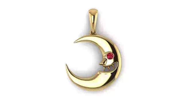 evil moon pendant