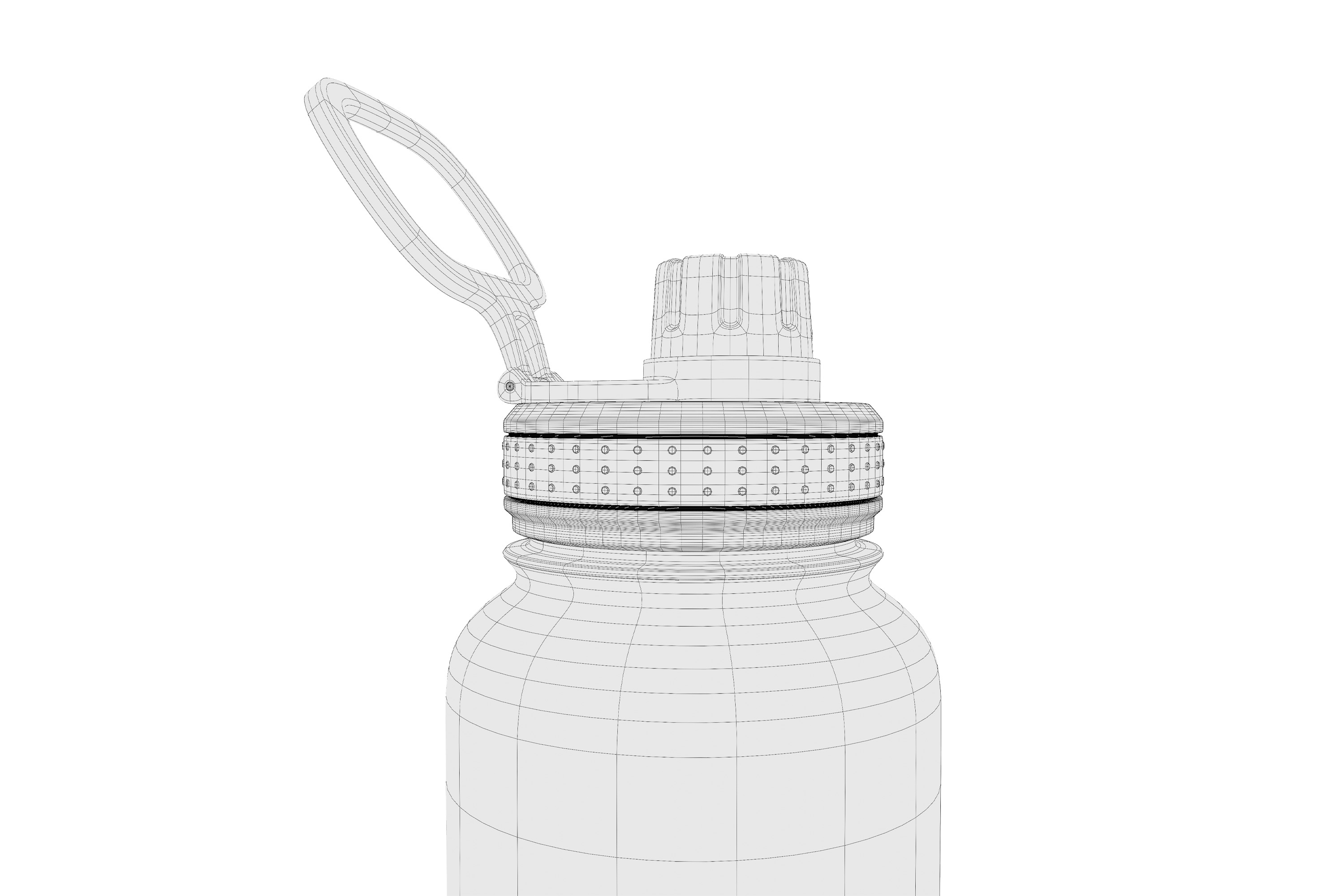 Pink Water Bottle 02 3D model_14