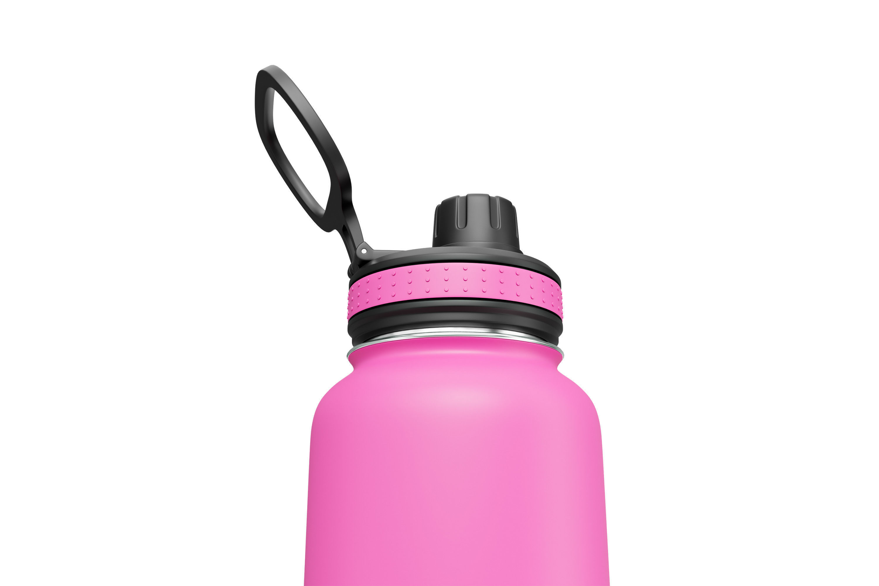 Pink Water Bottle 02 3D model_4