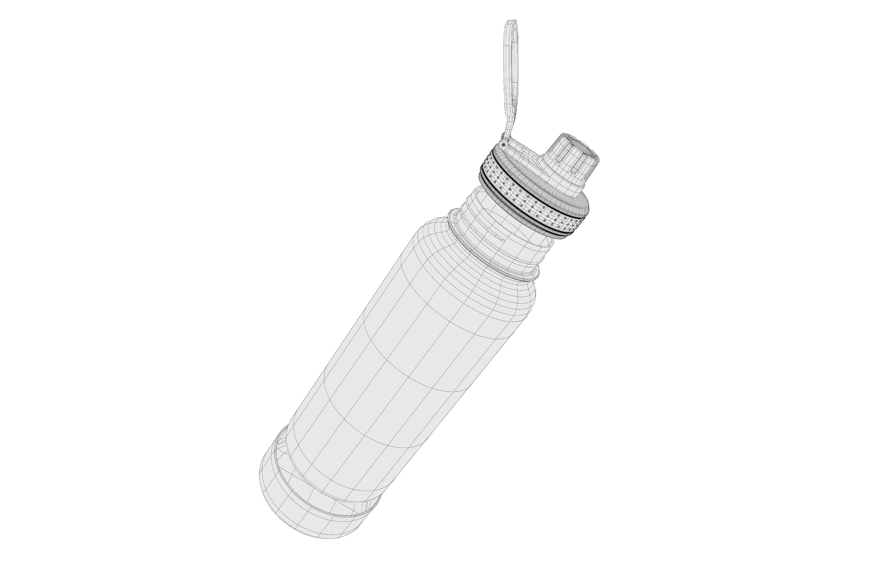Pink Water Bottle 02 3D model_11