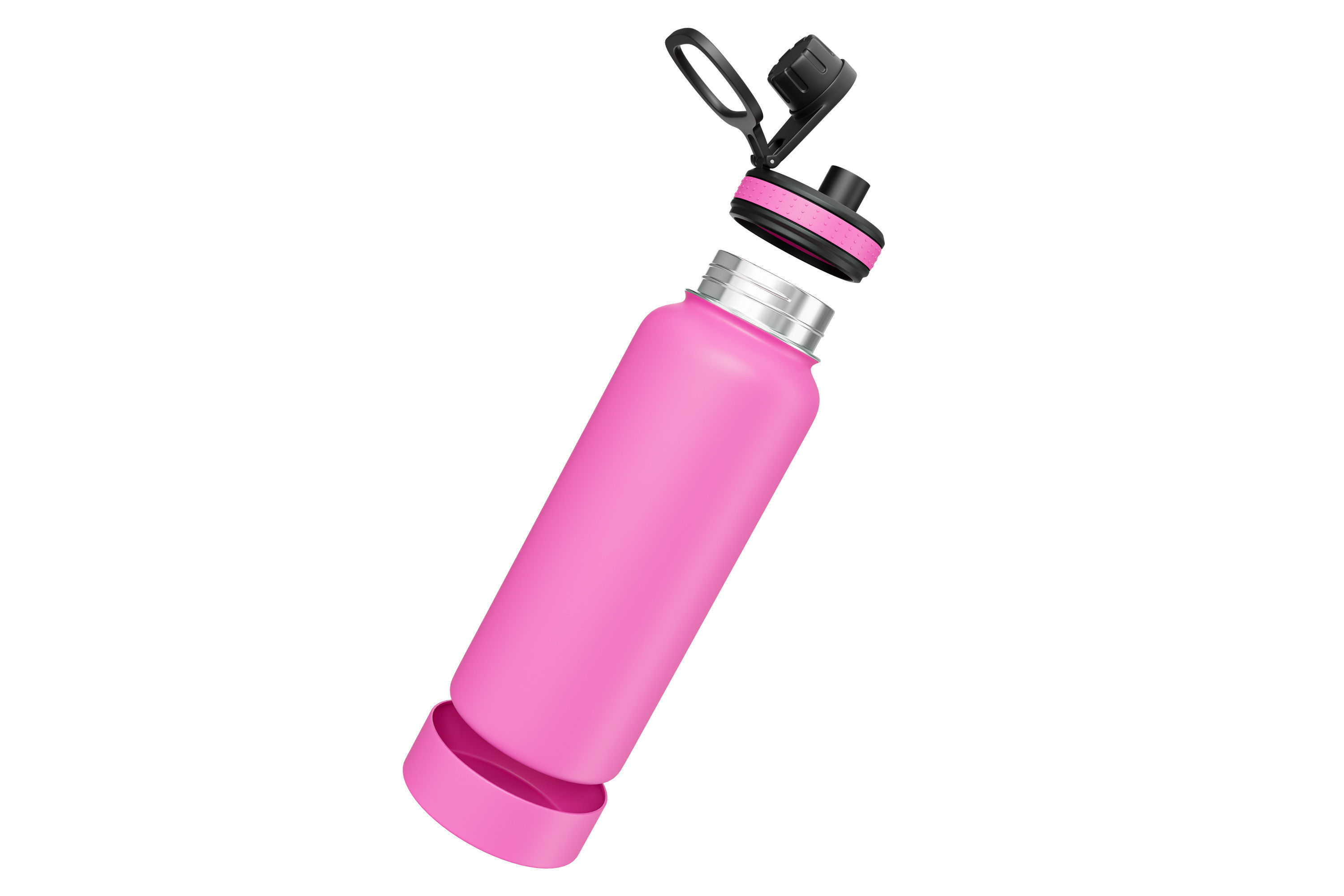 Pink Water Bottle 02 3D model_1