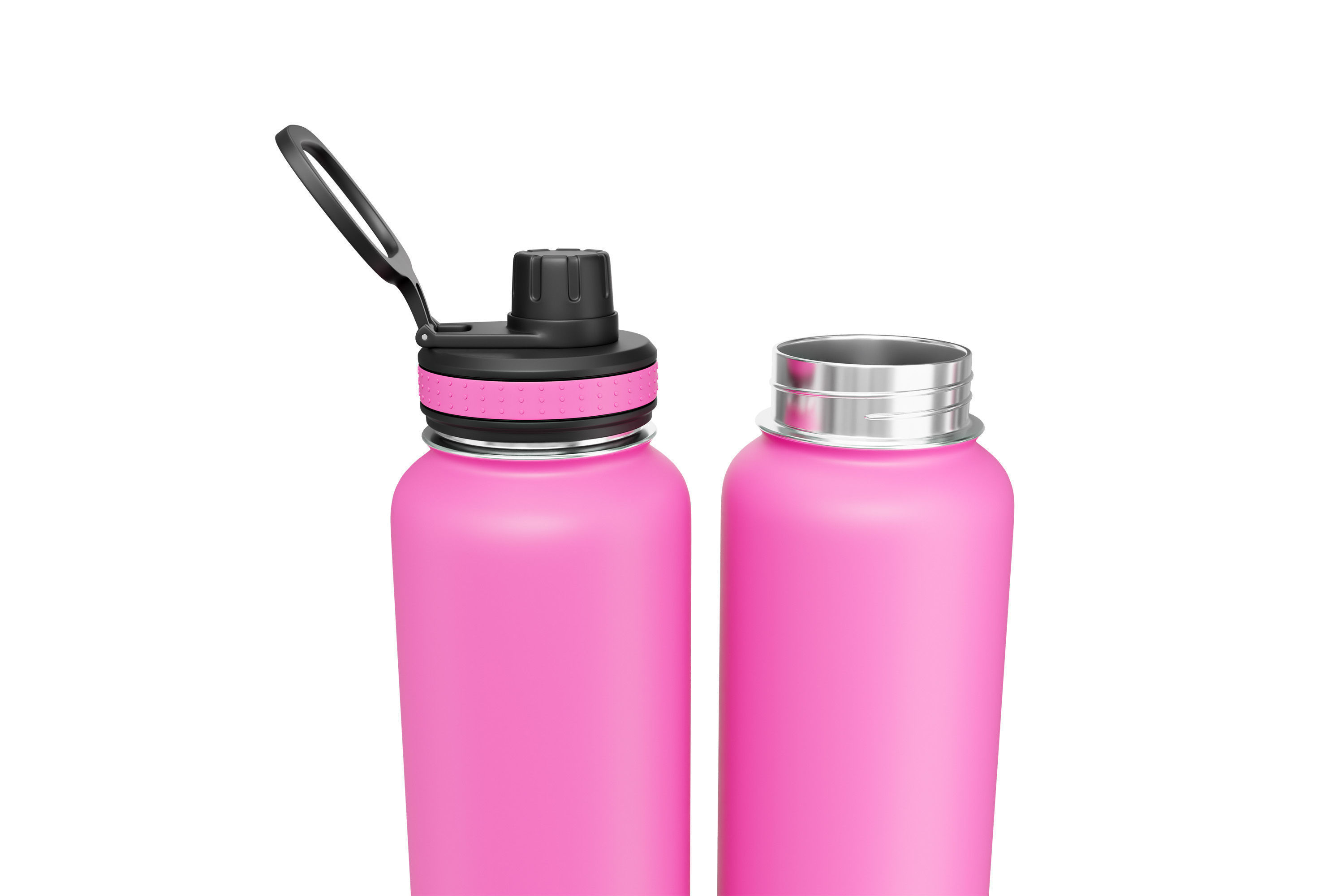 Pink Water Bottle 02 3D model_5
