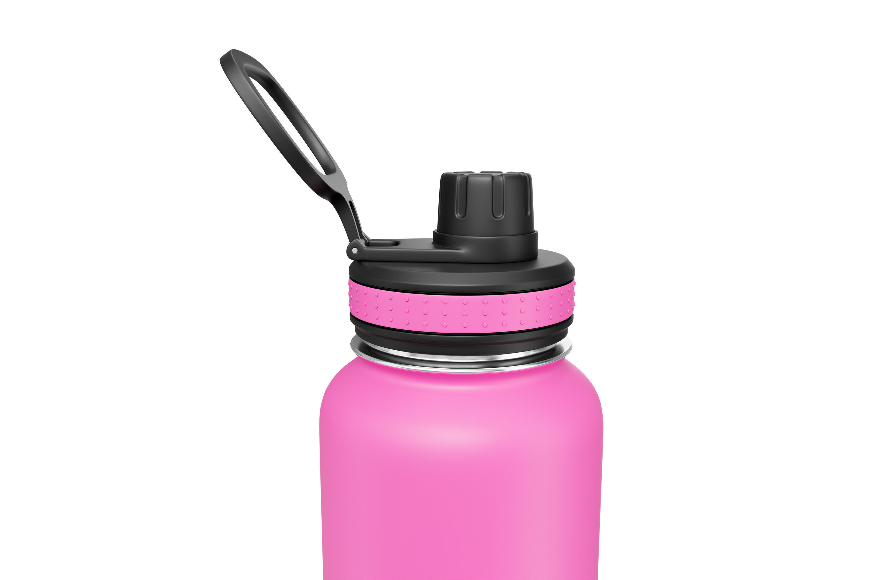 Pink Water Bottle 02 3D model_8
