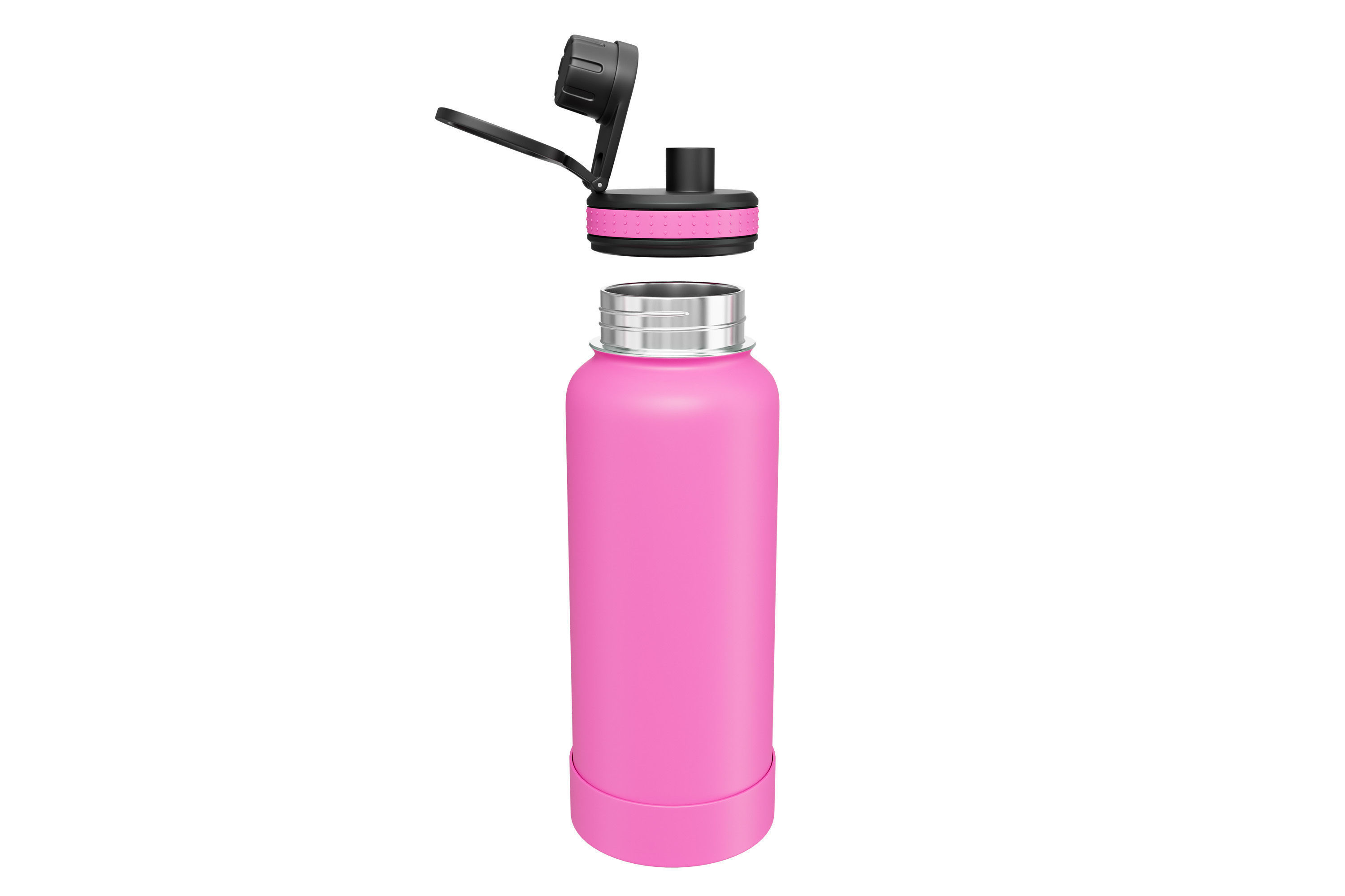 Pink Water Bottle 02 3D model_9