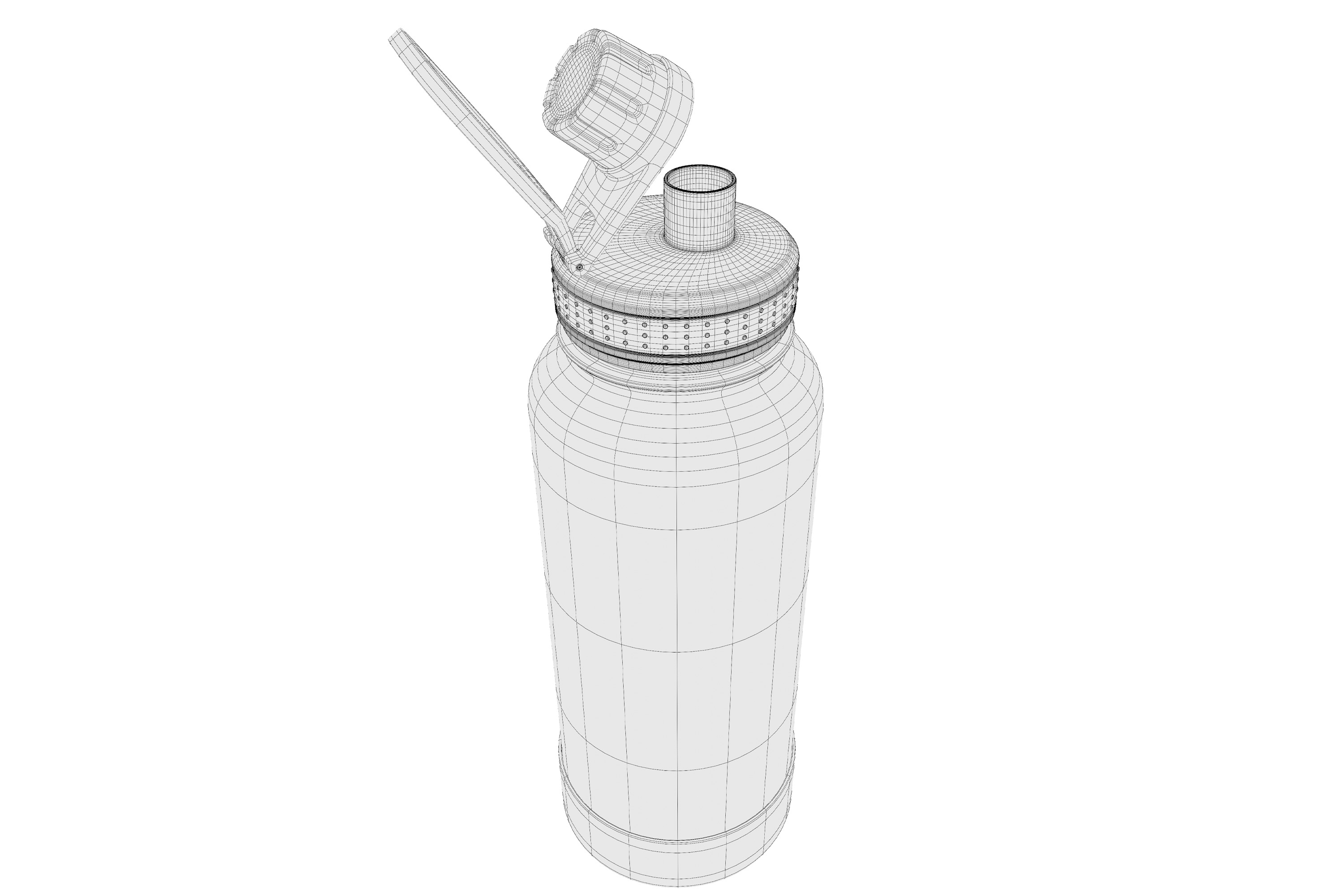 Pink Water Bottle 02 3D model_15
