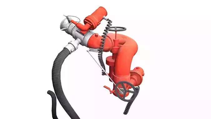 Fire Hose HVLR Low-poly 3D model