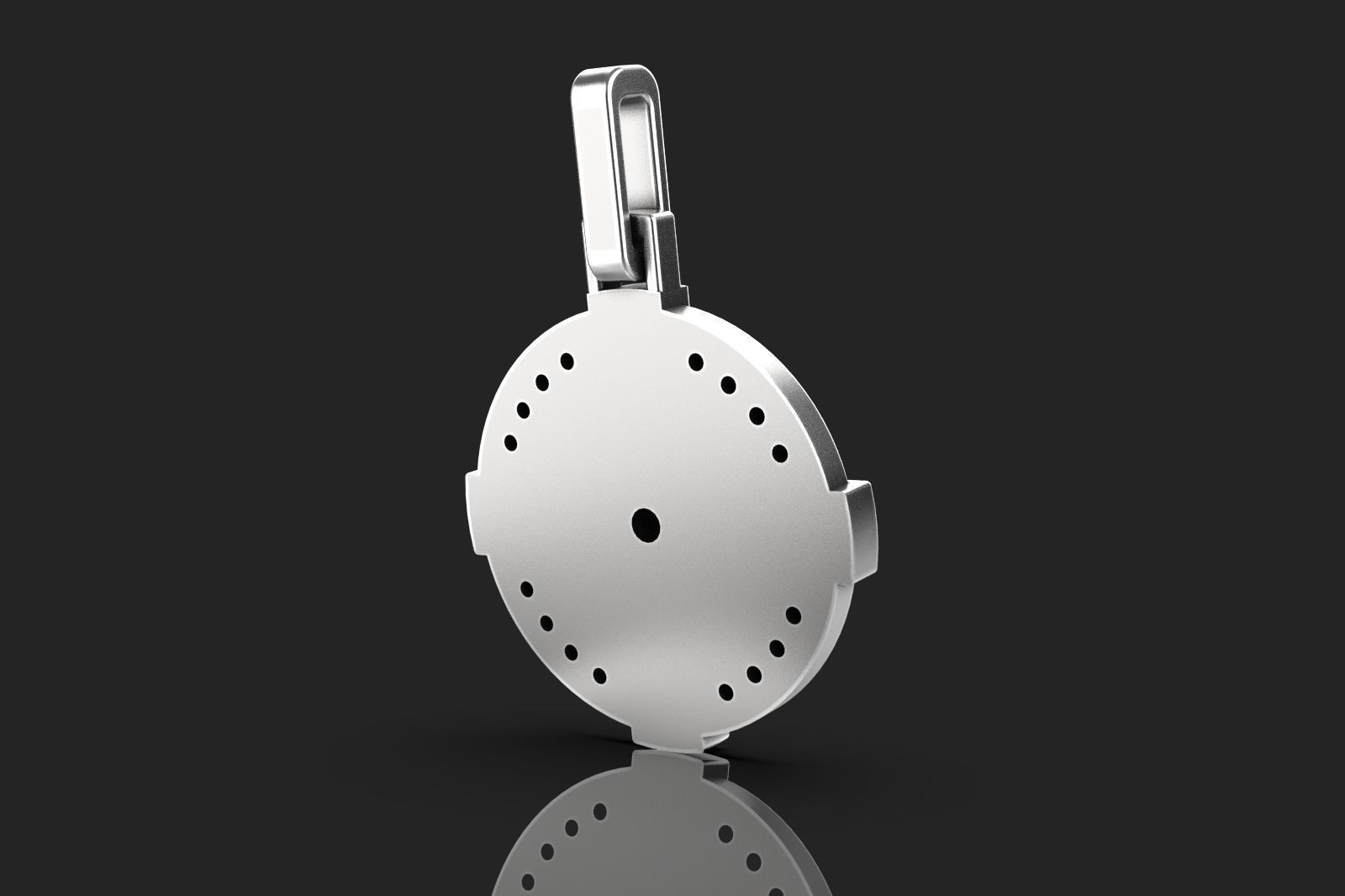 Men pendant compass with diamond for 3d print 3D print model_3