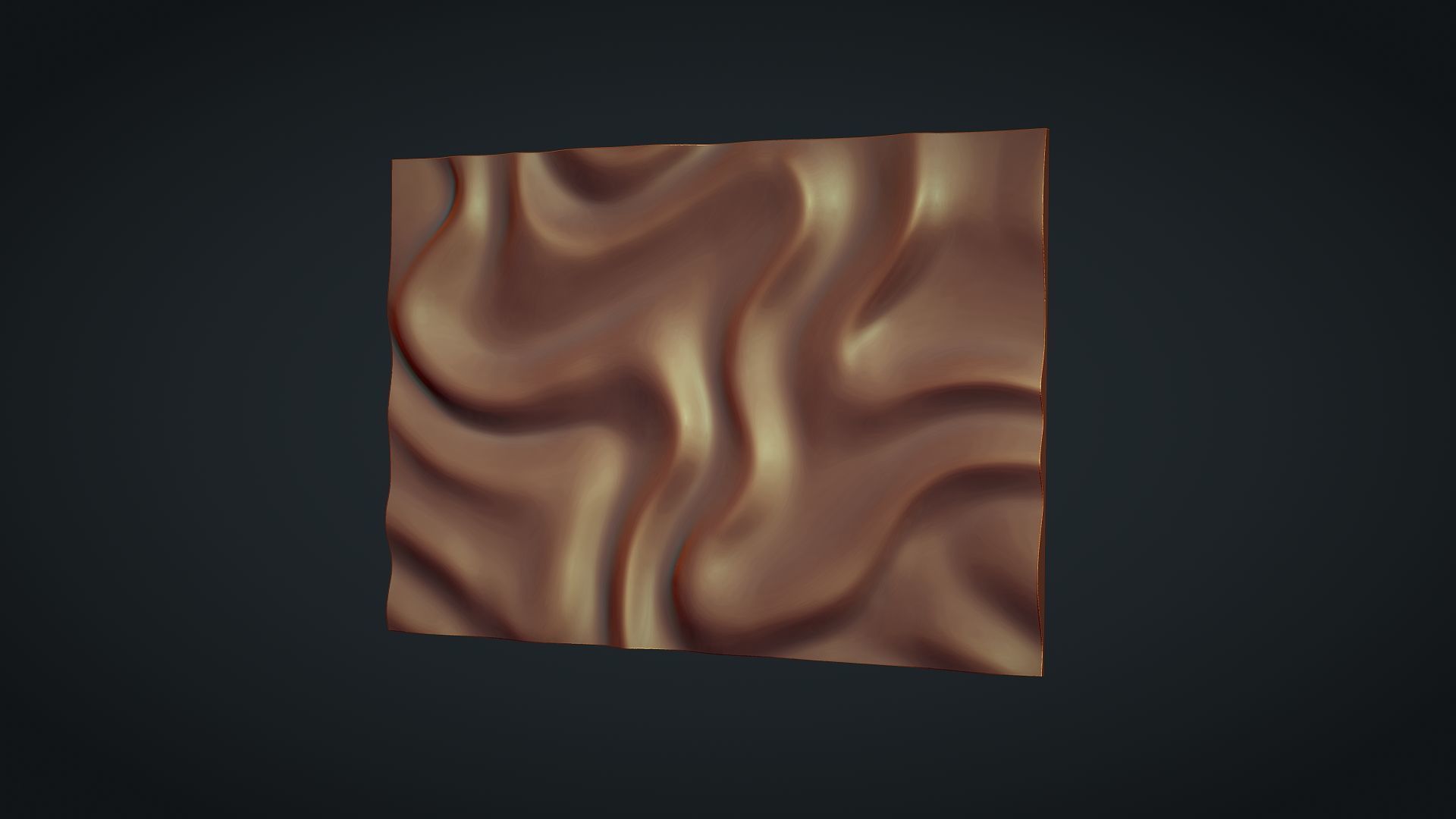 Wavy Wall Art Panel for cnc carving 3D print model_9