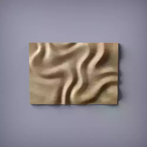 Wavy Wall Art Panel for cnc carving 3D print model