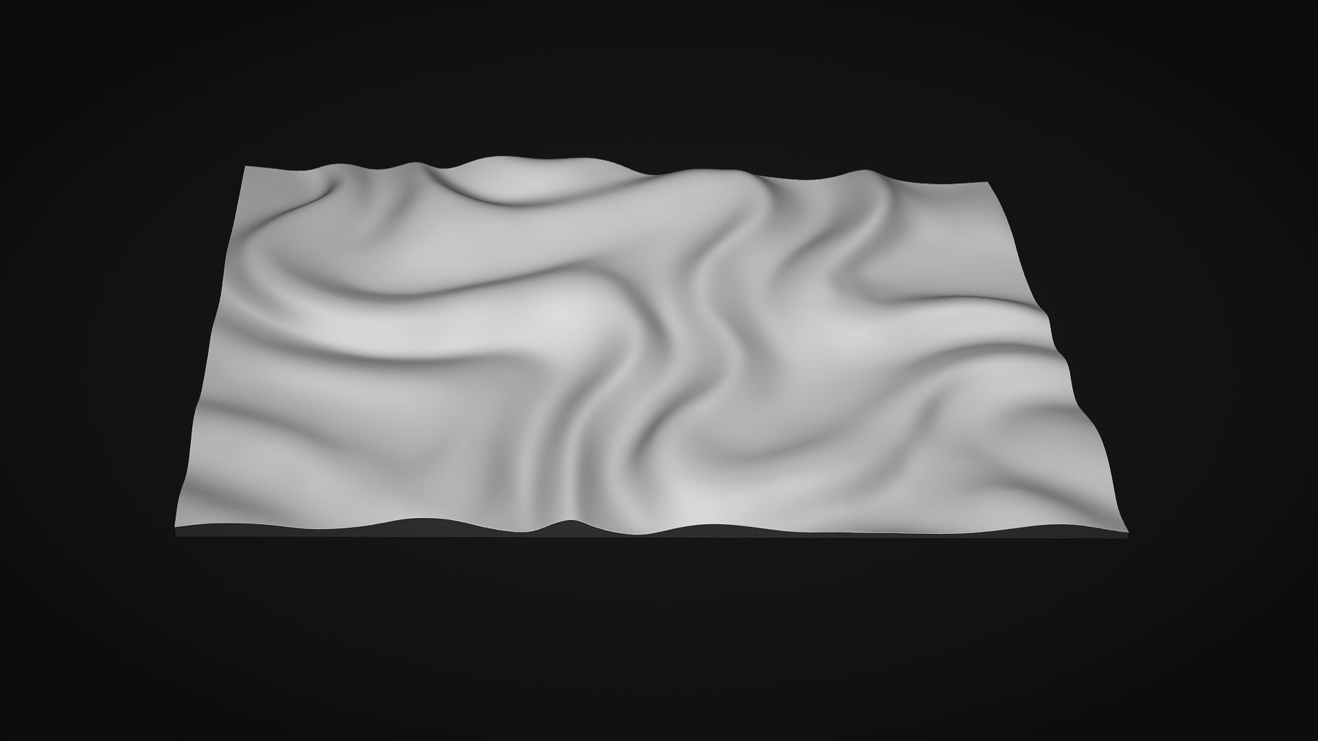 Wavy Wall Art Panel for cnc carving 3D print model_5