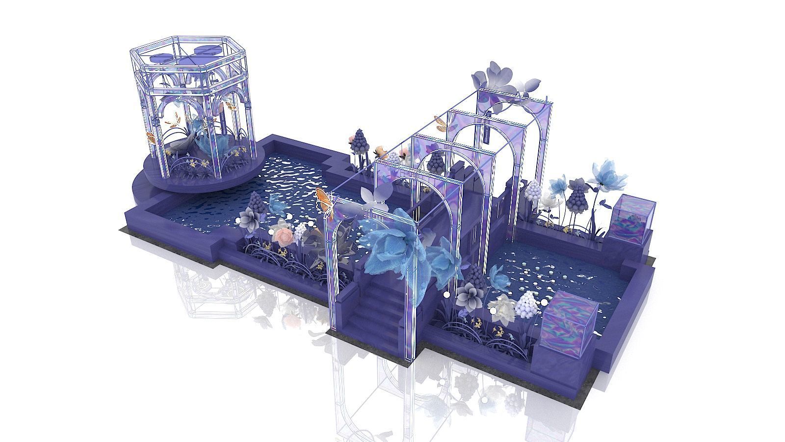 Floristry Fine art display 3D model_3