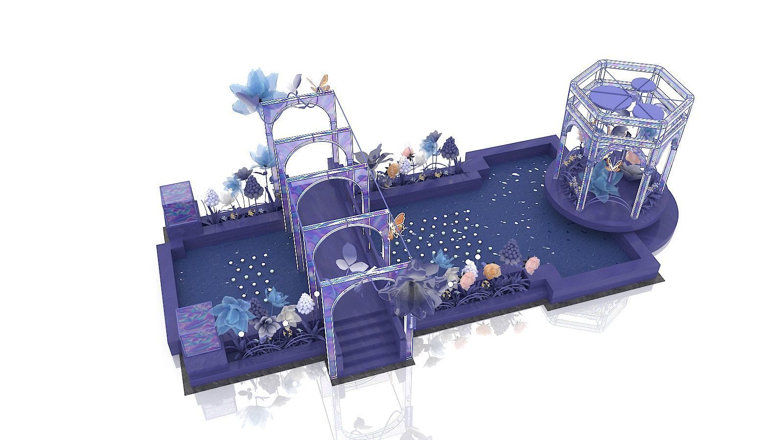 Floristry Fine art display 3D model_4