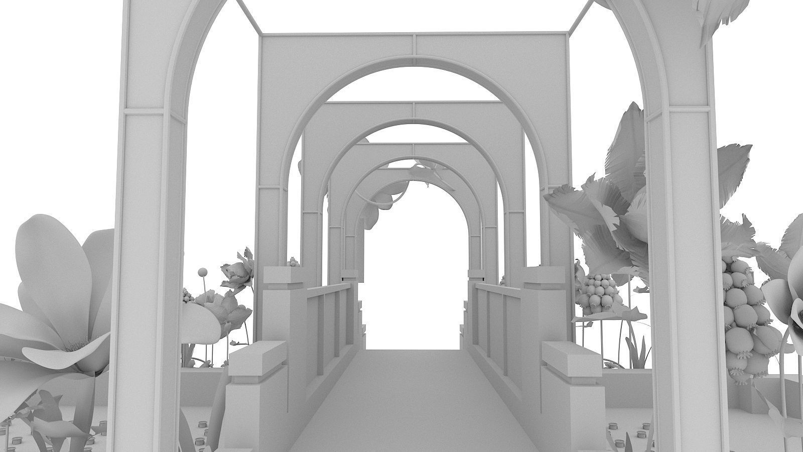 Floristry Fine art display 3D model_8