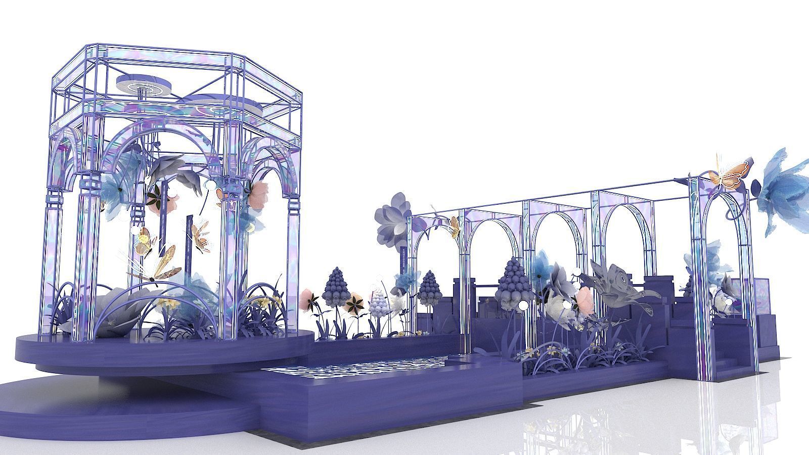 Floristry Fine art display 3D model_1