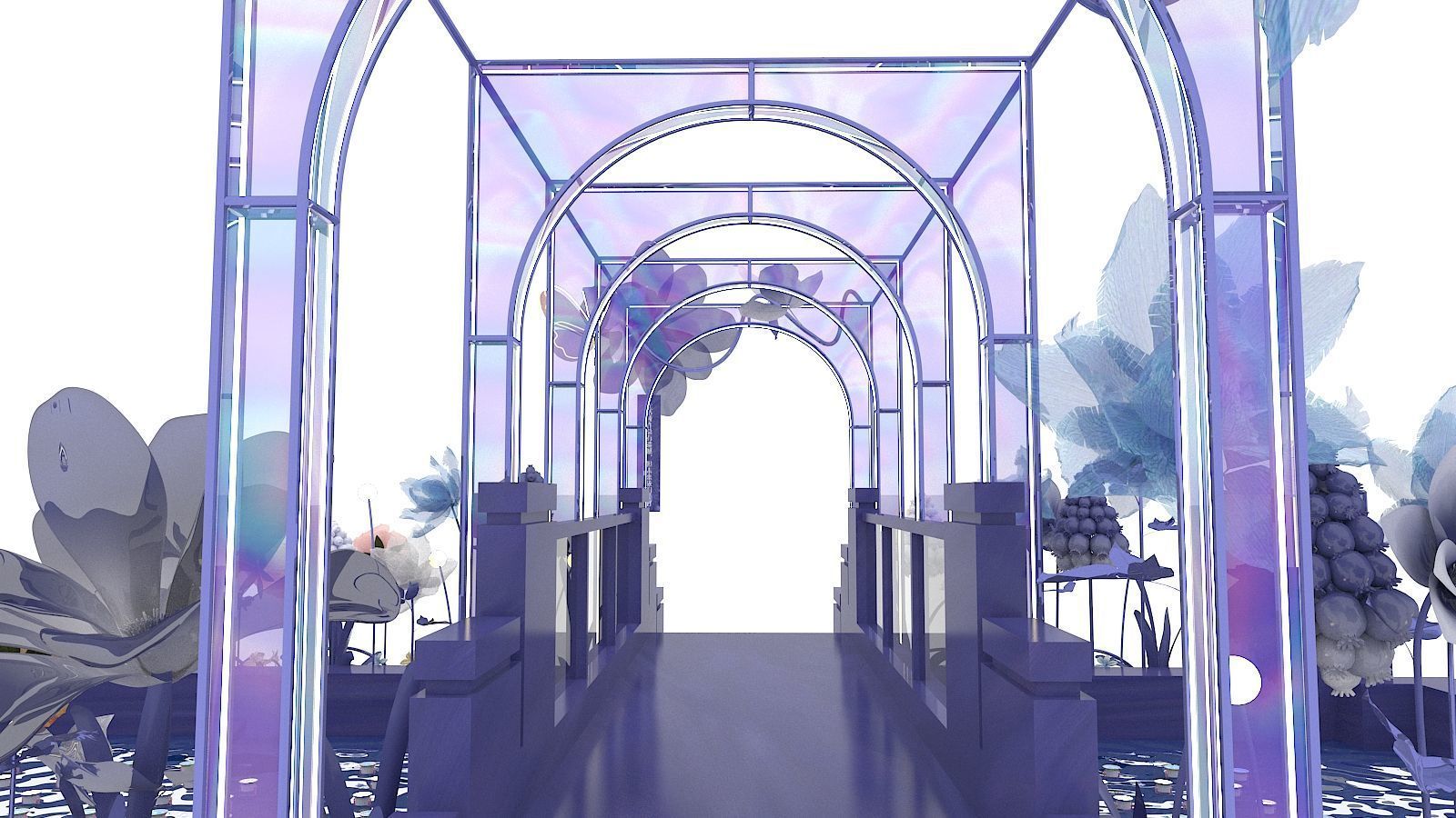 Floristry Fine art display 3D model_2