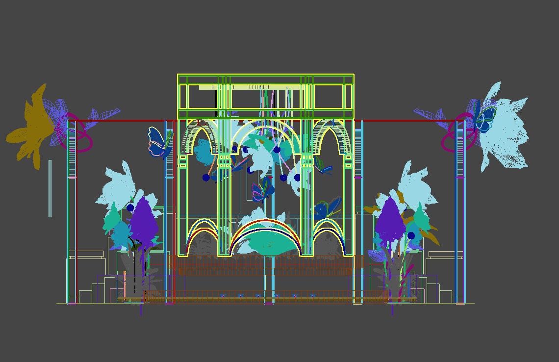 Floristry Fine art display 3D model_12