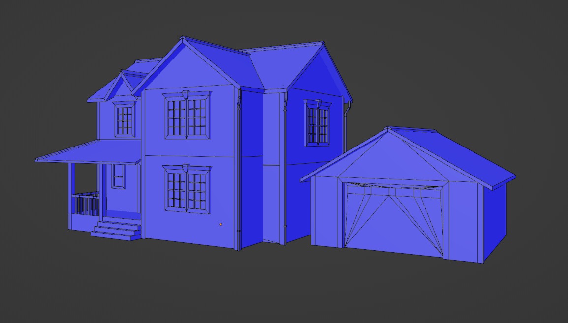 Low Poly house 6 Low-poly 3D model_10
