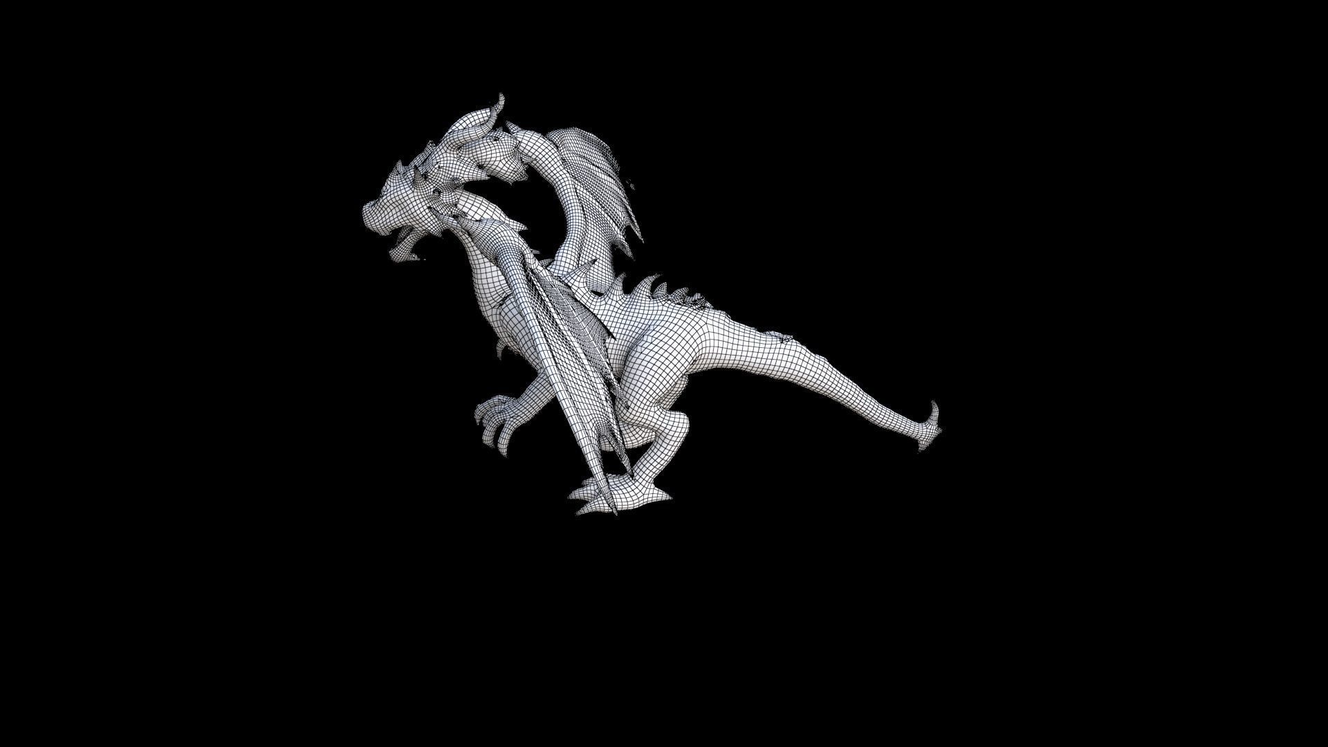Fire Dragon Dragon 1 3D model_7