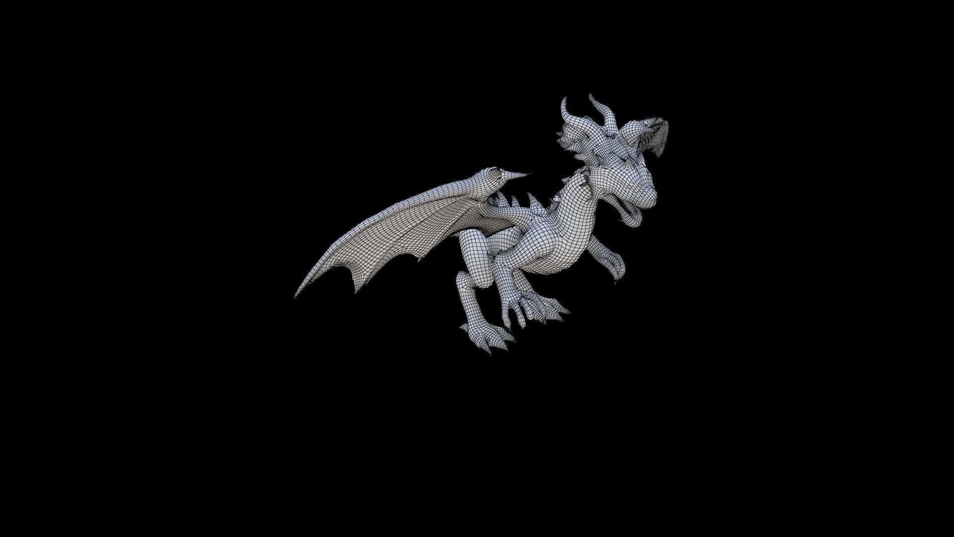Fire Dragon Dragon 1 3D model_5
