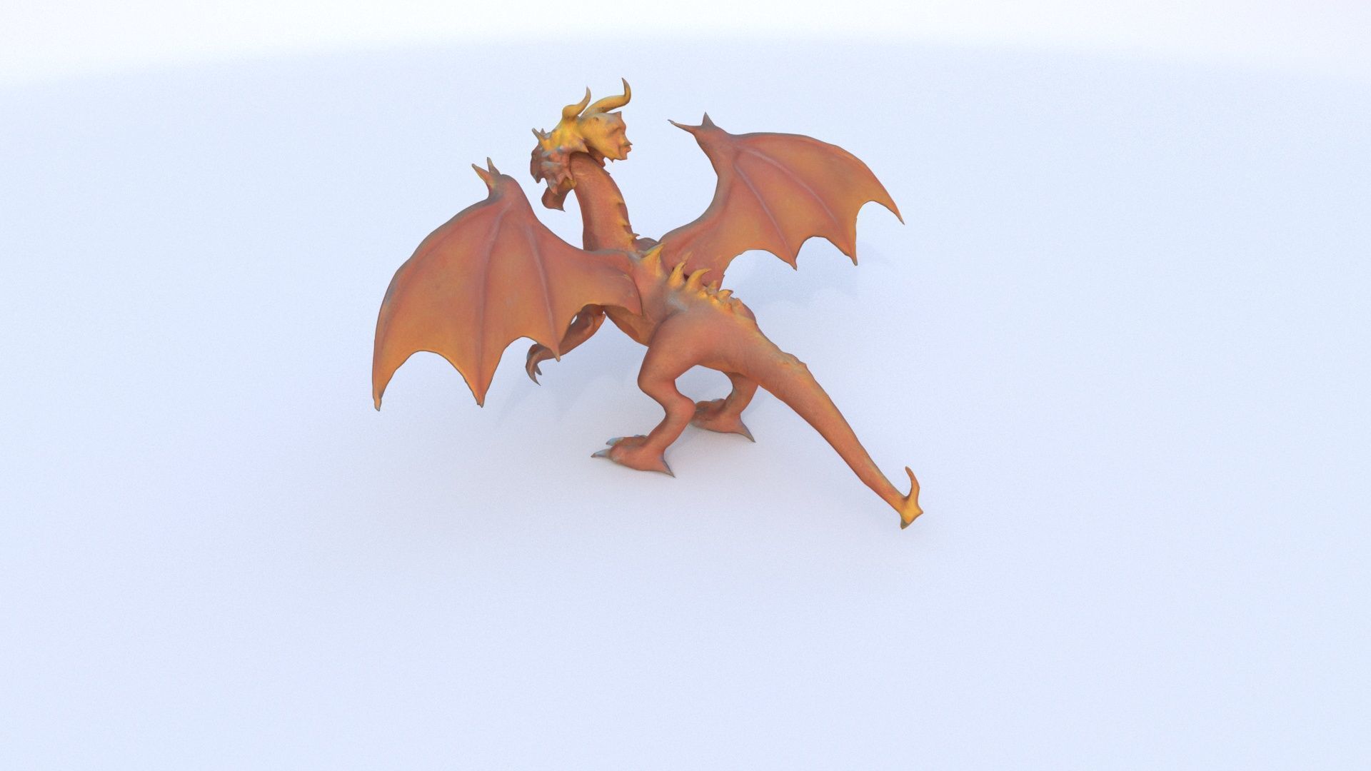 Fire Dragon Dragon 1 3D model_3