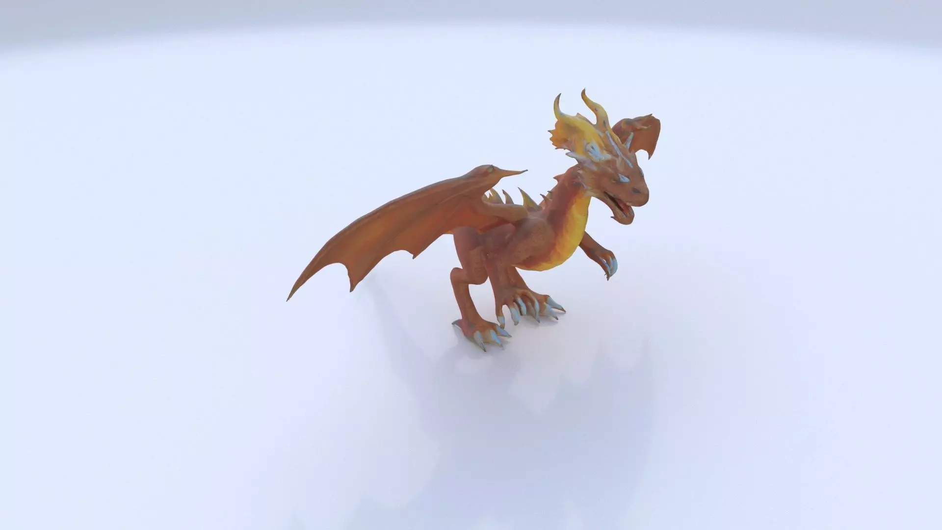 Fire Dragon Dragon 1 3D model_0
