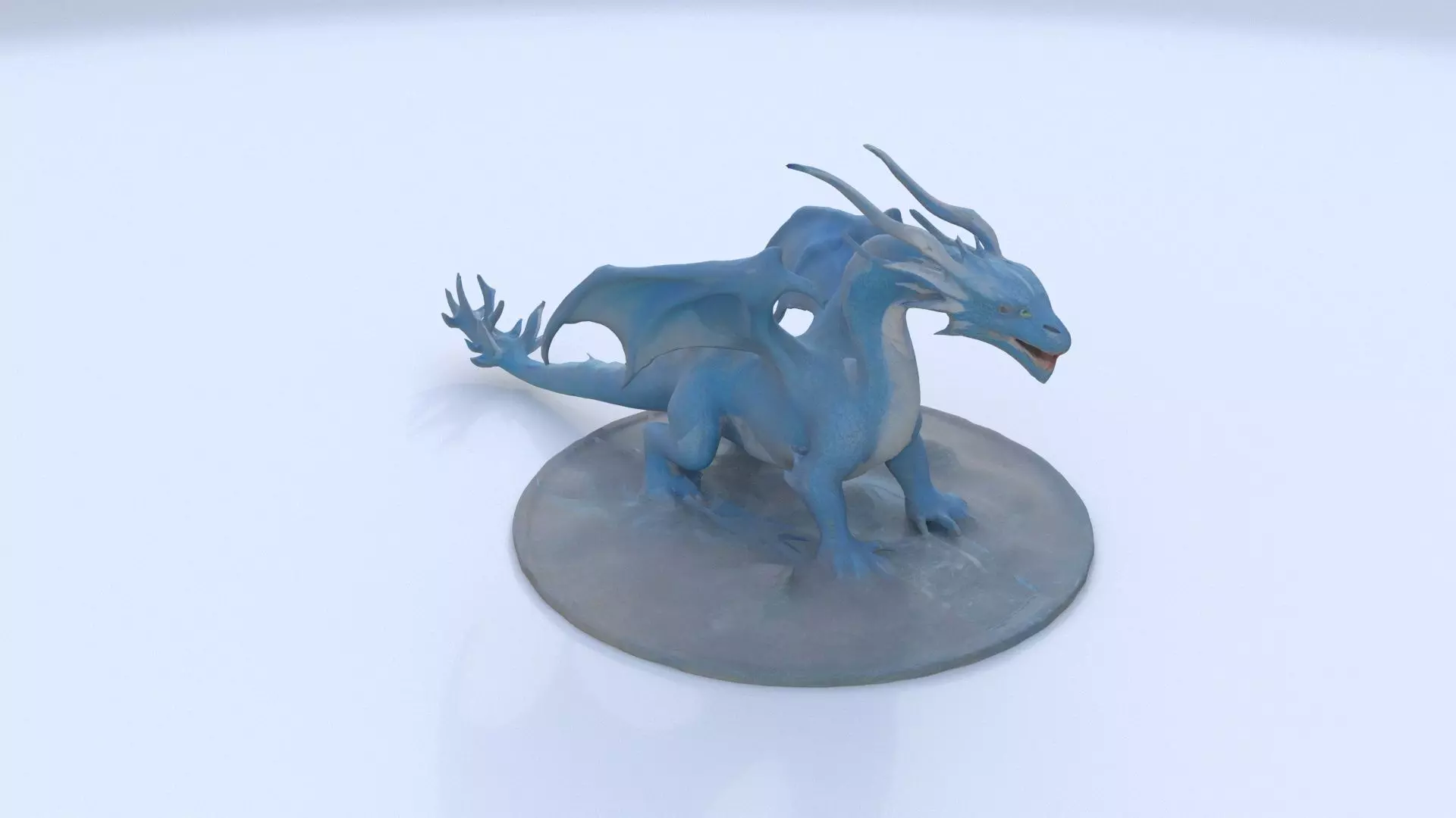 Ice Dragon Dragon 3D model_0
