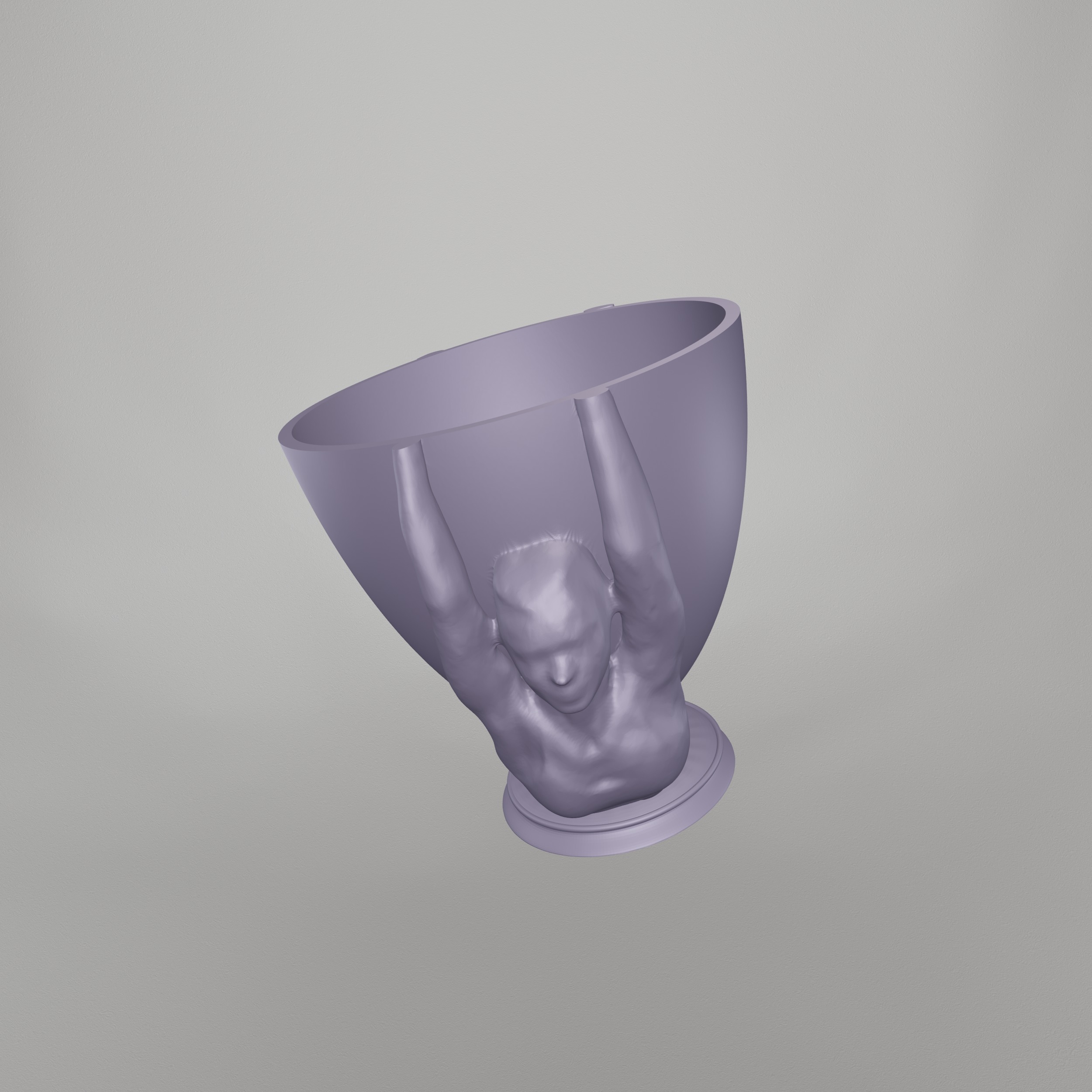 Yoga Girl Planter Cup STL File - 121 3D print model_15
