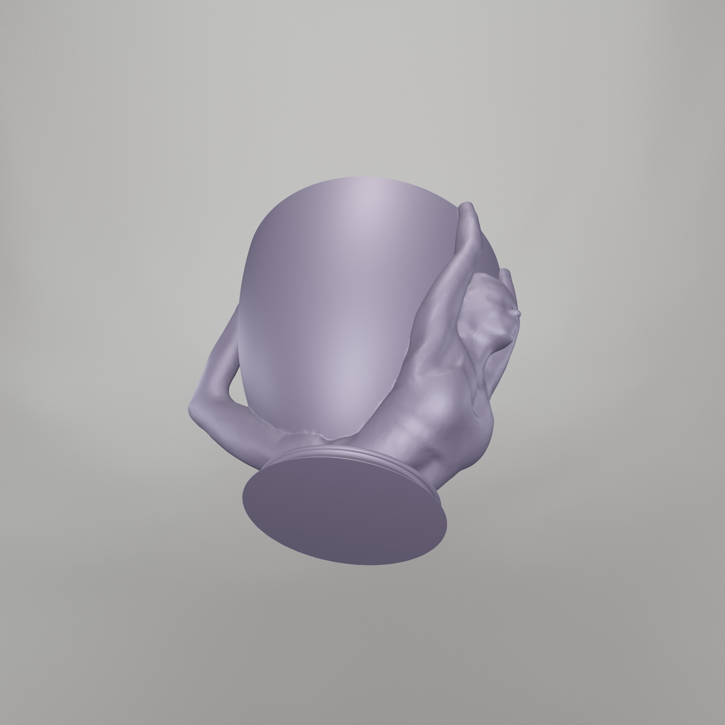 Yoga Girl Planter Cup STL File - 121 3D print model_16