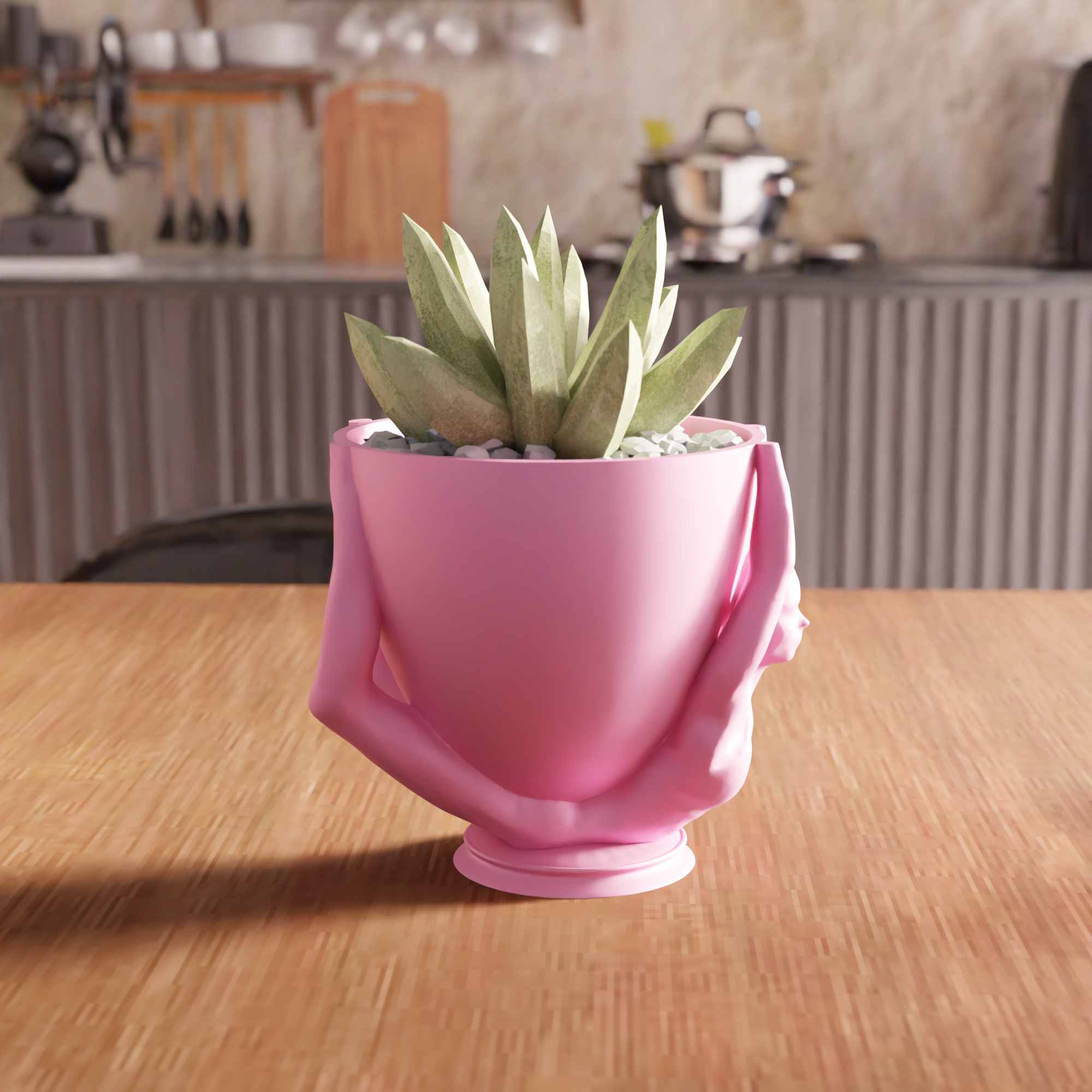 Yoga Girl Planter Cup STL File - 121 3D print model_3