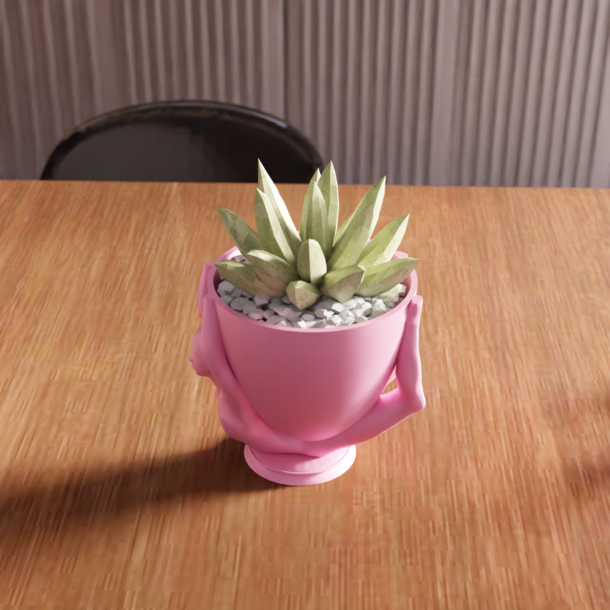Yoga Girl Planter Cup STL File - 121 3D print model_5