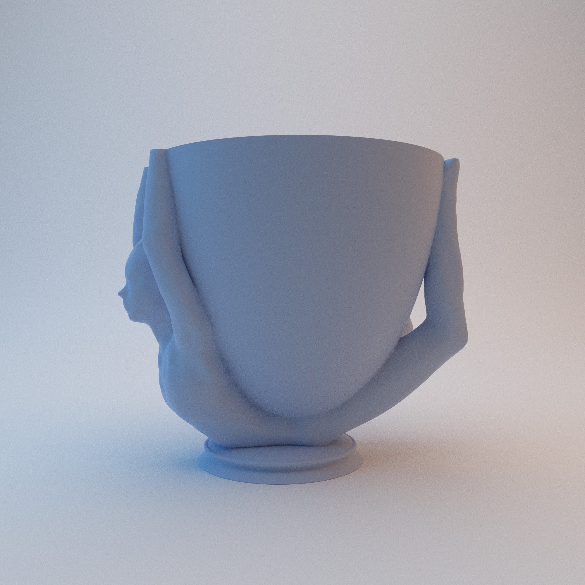 Yoga Girl Planter Cup STL File - 121 3D print model_13