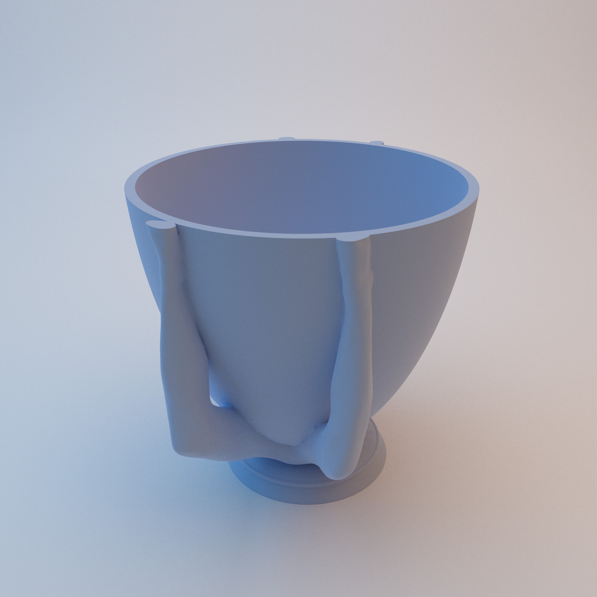 Yoga Girl Planter Cup STL File - 121 3D print model_11